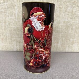 Vintage Meister Brazil Collector Tin Christmas Cookies/Candy Santa Clause